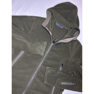Triple Aught Design Men's Small Fleece Full Zip Hoodie Jacket Green Outdoor TAD